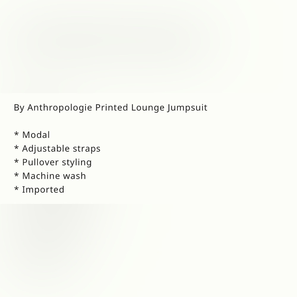 LAST CALL Anthropologie printed lounge jumpsuit - Picture 4 of 7